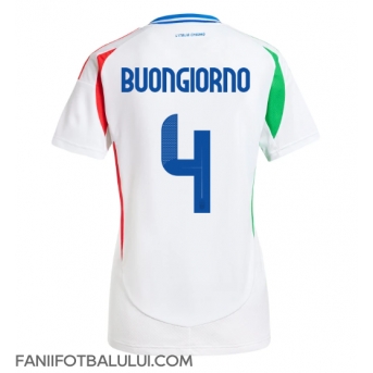 Italia Alessandro Buongiorno #4 Echipament de Fotbal Replică European 2024 Femei Deplasare
